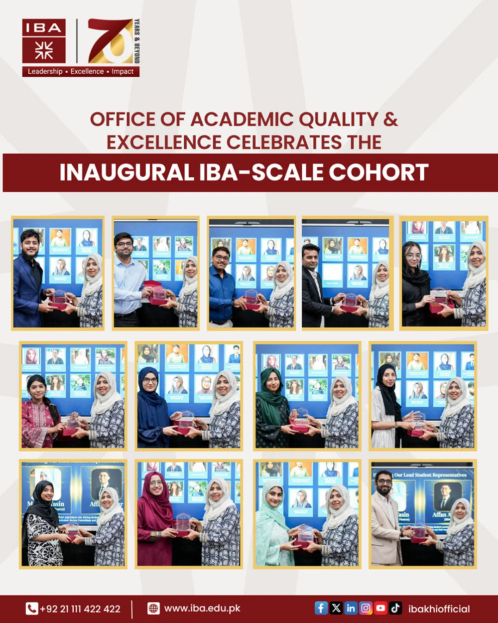 Office of Academic Quality and Excellence Celebrates the Inaugural IBA-SCALE Cohort